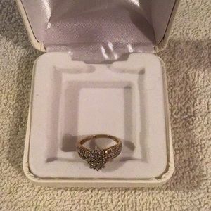 10k diamond ring